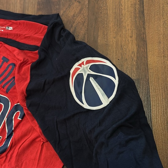Washington Wizards Basketball NBA Raglan Tee 3/4 Sleeve Women Size Large-Stretch - Picture 3 of 10